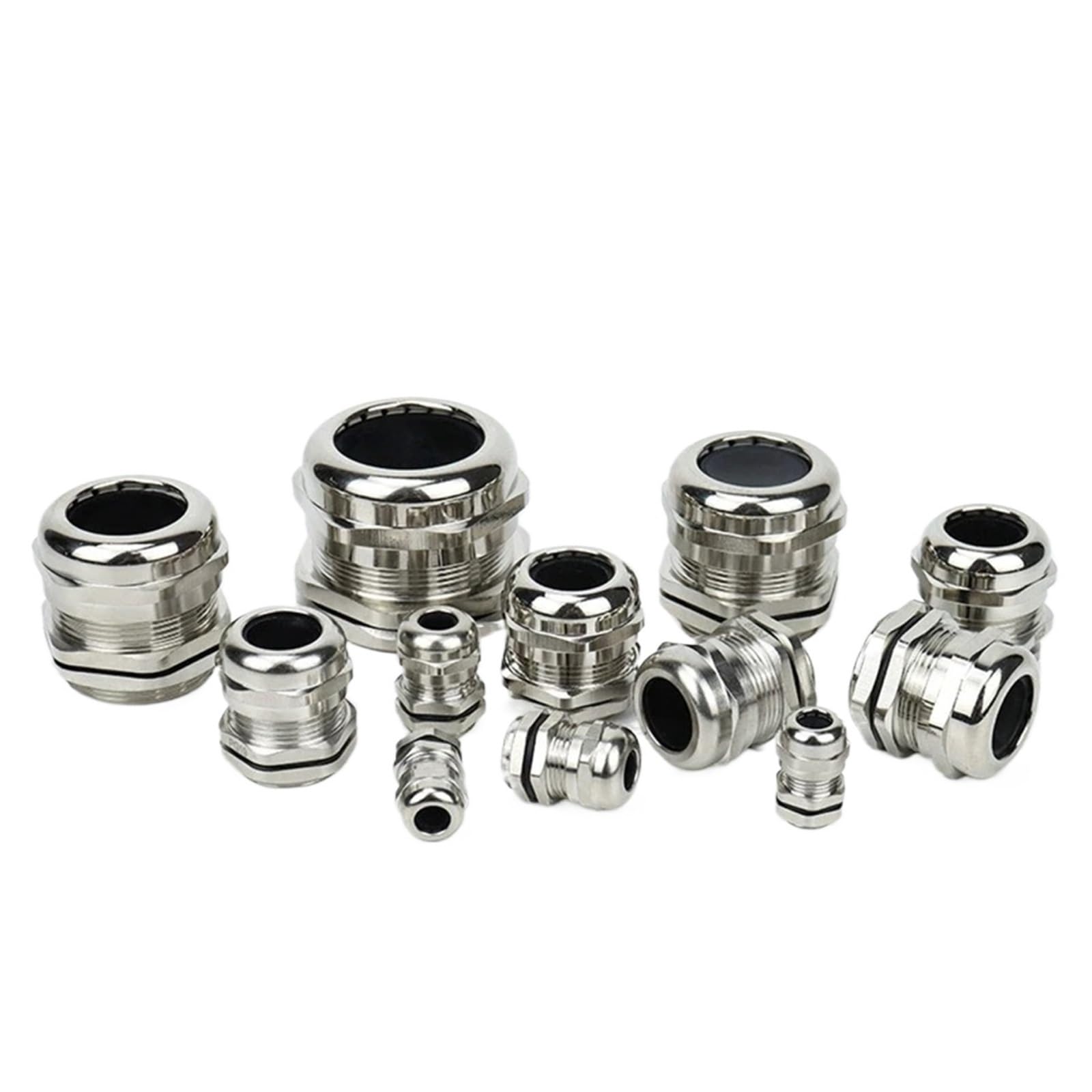 Xinglongs Pg9 Waterproof Cable Glands 20Pcs Ip68 Pg7 Pg11 M6 M8 M10 M12 Cable Gland Stainless Steel Metal Waterproof Cable Gland Connector(Pg9)