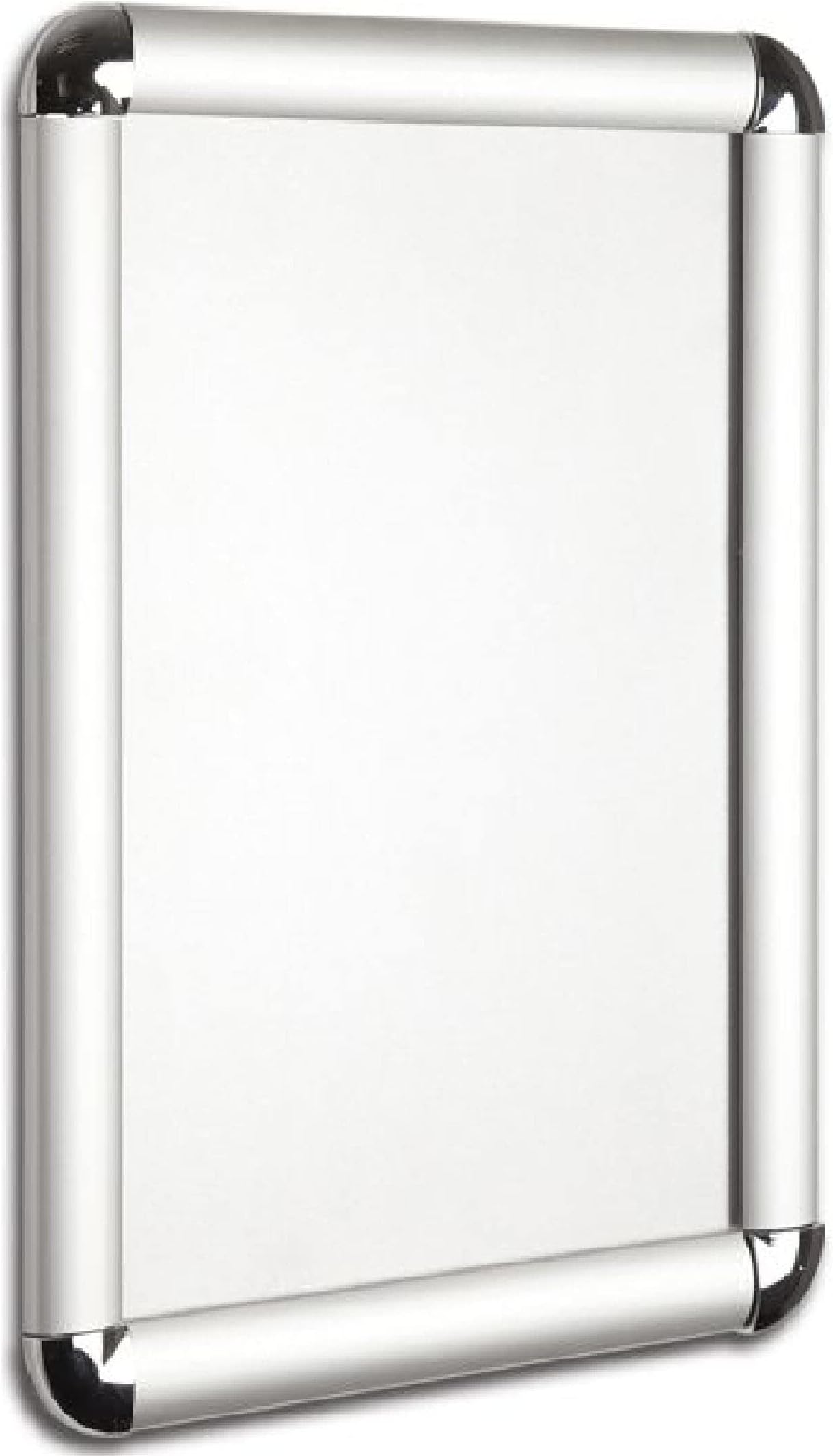 ROUND CORNER 25mm Silver Snap Frame Poster Holder Retail Display – A4, A3, A2, A1, A0 - (A0 (W) 84.7 x (H) 118.9 cm)