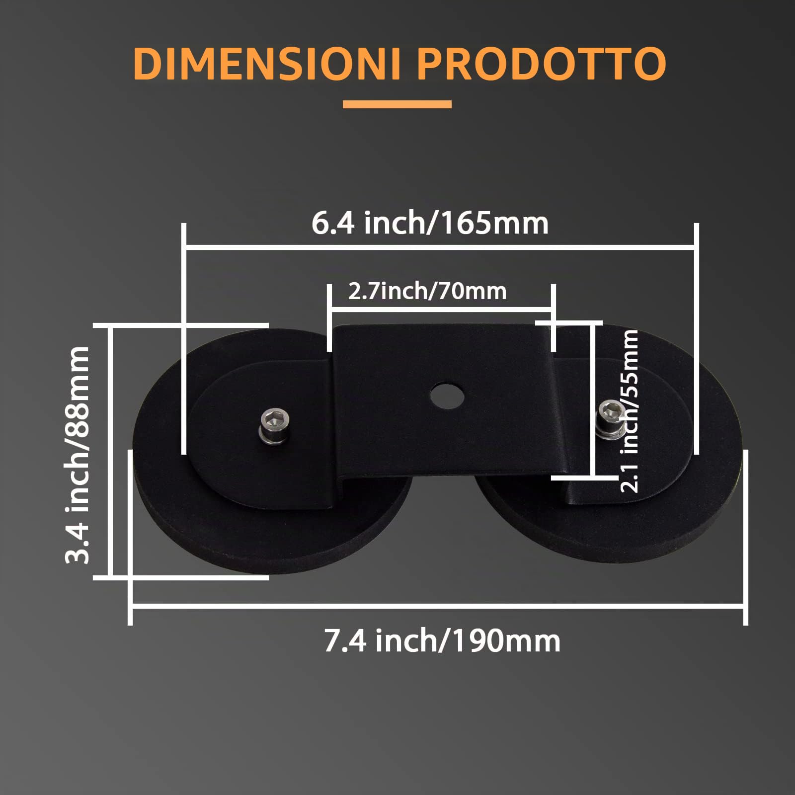 RIGIDON 23 pollici 58cm 480W barra led e 12V cablaggio magnetico supporto | barra luce led, per fuoristrada auto camion SUV UTE ATV 4x4 veicoli offroad, 6000K bianco, impermeabile, fari luci di lavoro