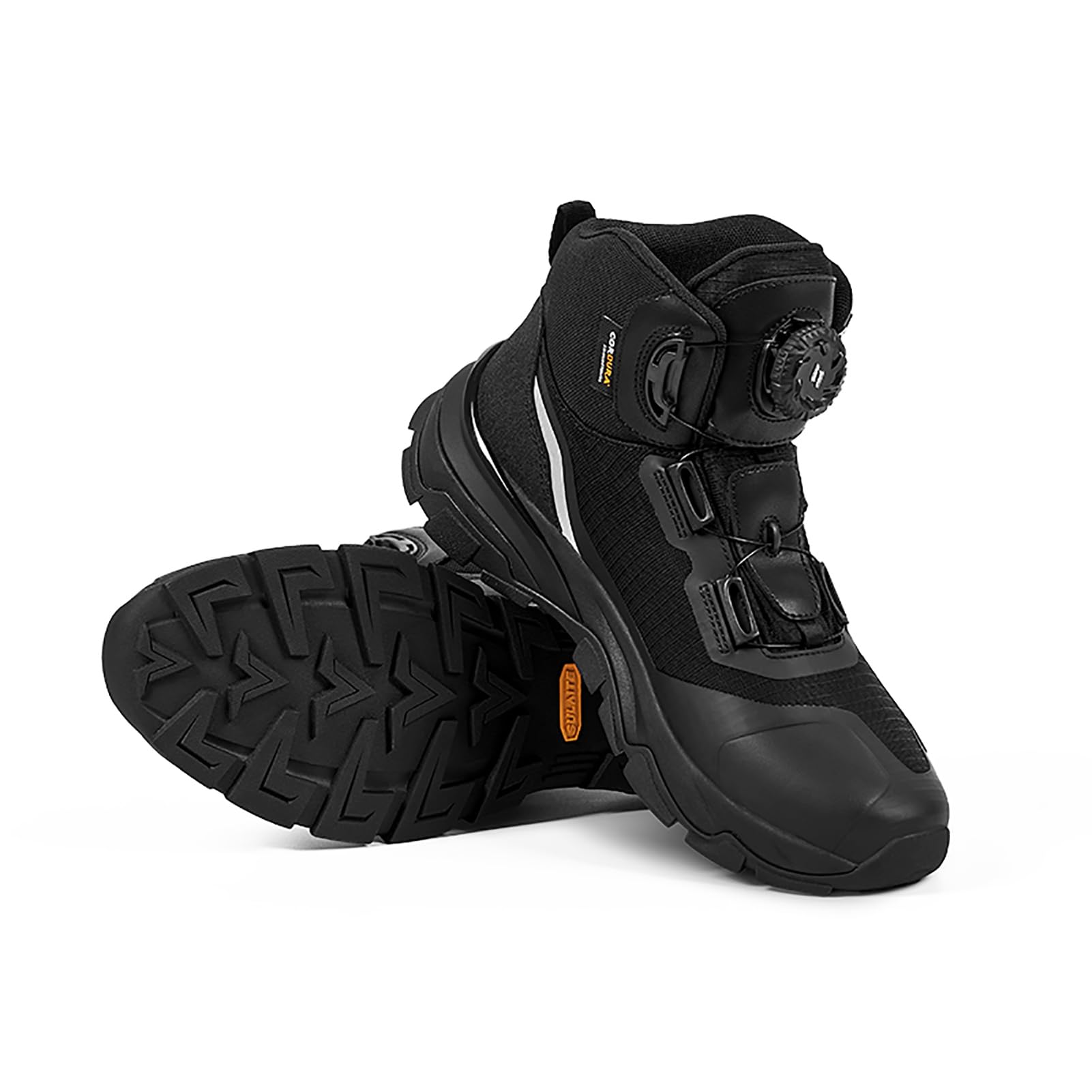 Scarpe Moto Uomo Estate Traspirante Protezione Caviglia TPU Stivali Moto | Suola antiscivolo, chiusura rotativa e supporto per la caviglia, ammortizzazione eva per guida su strada e città