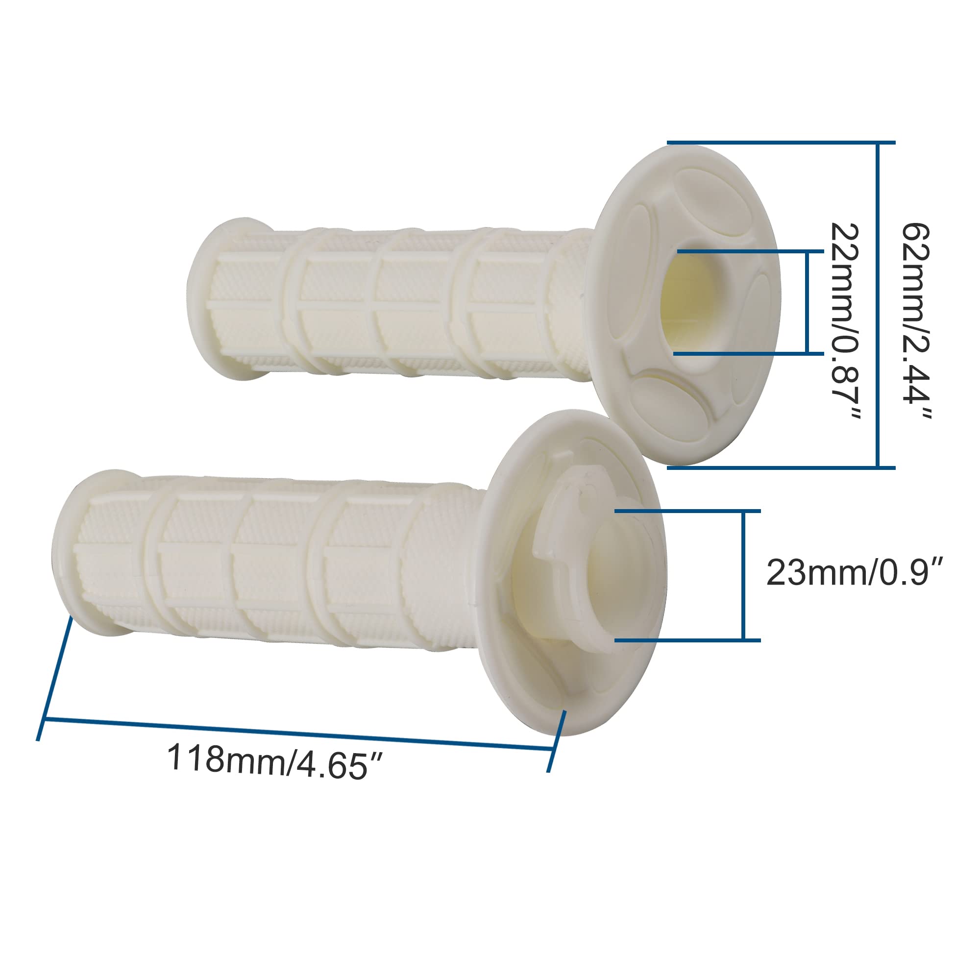 GOOFIT 7/8" 22mm Rouge(Ligne De Soupape Blanche Incluse) CNC Distorsion Avancée Poignées Caoutchouc Groupe Remplacement Pour 50cc-250cc Dirtbike Go Karts Atvs Scooters Pitbike