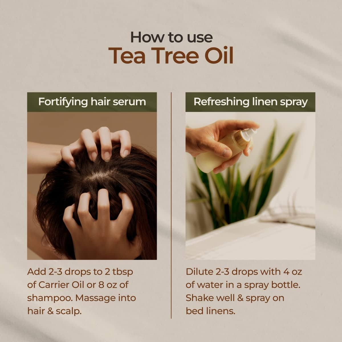 Gya Labs Australian Tea Tree Oil for Skin, Hair, Face & Toenails - 100% Natural Melaleuca Tea Tree Essential Oil for Piercings, Scalp & Hair (0.34 fl oz) : Health & Household