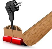 Vista 22 de Cubierta autoadhesiva para cables de suelo, gestión de cables de 3.3 pies, protector de tira de extensión para cables, evita tropiezos de cables