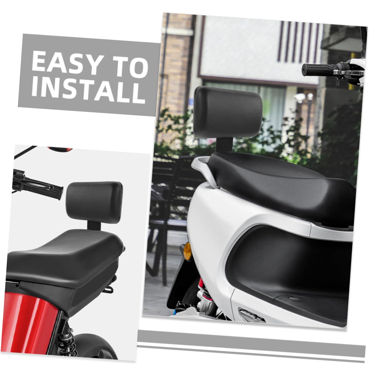 UPKOCH 2pezzi Schienale per Scooter Sostituzione dello Schienale Cuscino per Biciclette Elettriche Comodo Poggiapiedi di Sicurezza Cuscino per Sedile Creativo Pratico Poggiapiedi