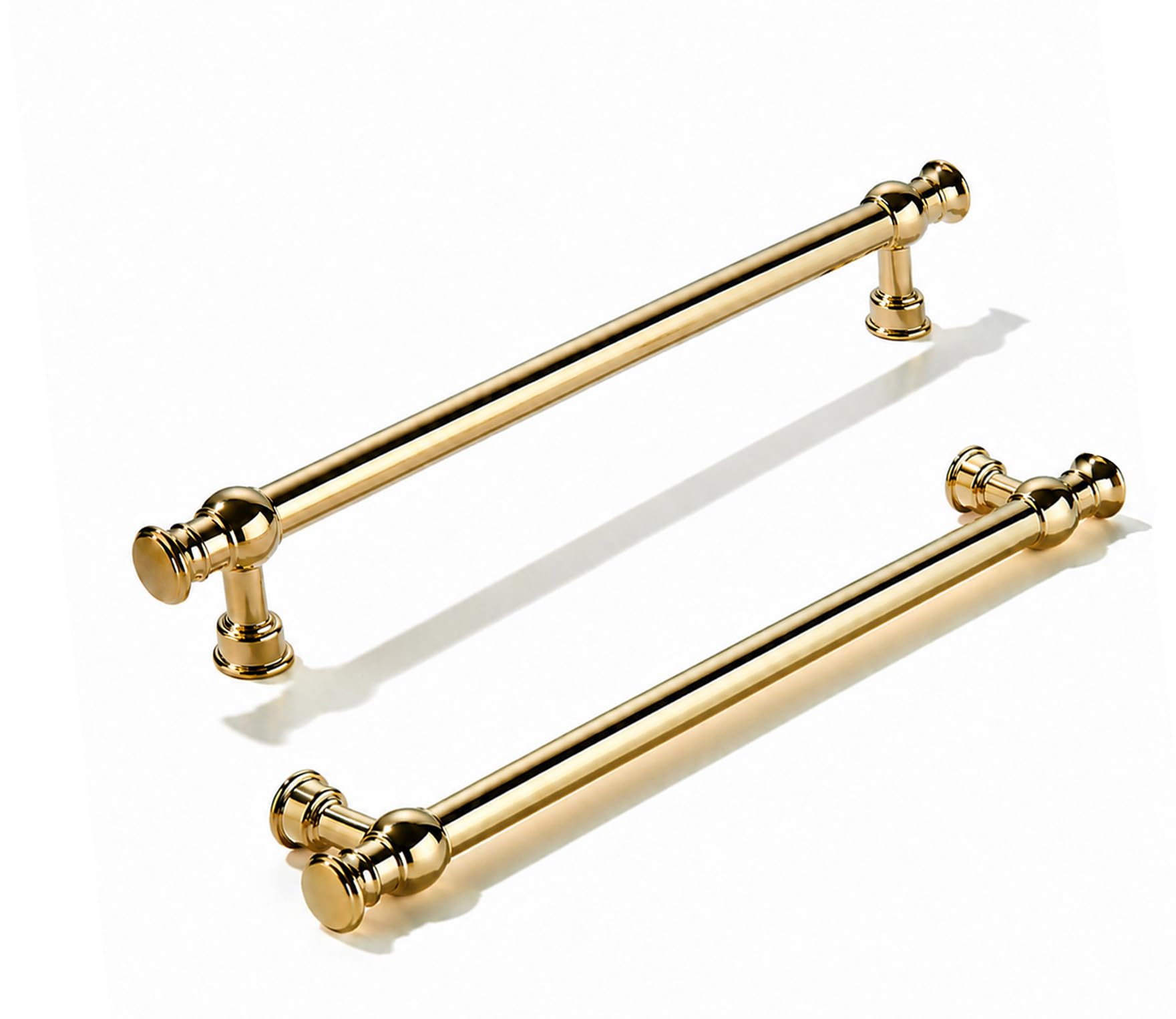 KHTUMEWARE Handmade 100% Solid Real Brass Unlacquered Brass Cabinet Pulls image