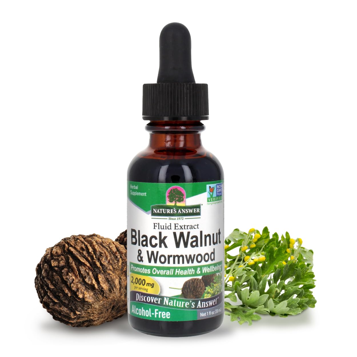 Nature's Answer Black Walnut and Wormwood, 1 Ounce each (Value Pack of 2)