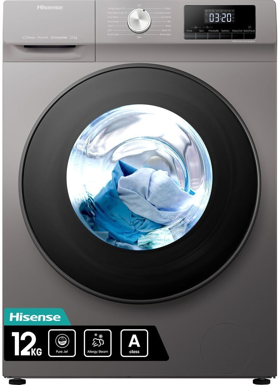 WFQA1214EVJMT 12kg Washing Machine with 1400 rpm - Titanium - A Rated