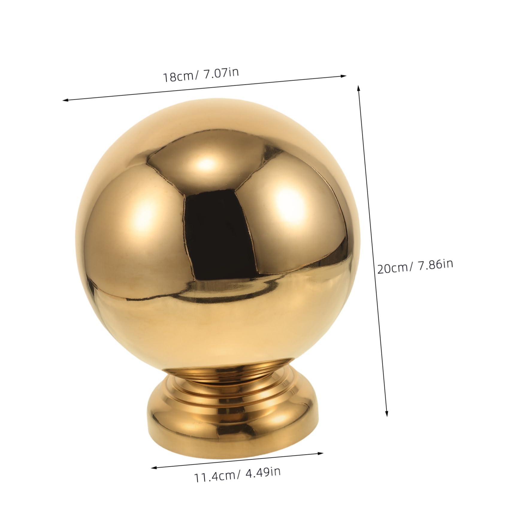 VICASKY Stainless Steel Reflective Gazing Ball with Stand Polished Mirror Outdoor Sphere for Lawn Garden Decoration Durable Stainless Steel Lightweight Hollow Design
