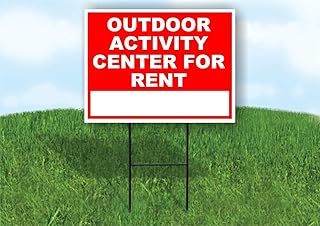 Outdoor activity center for rent Write On Me Red 18x24 in Double Sided Yard Road Sign w/Stand