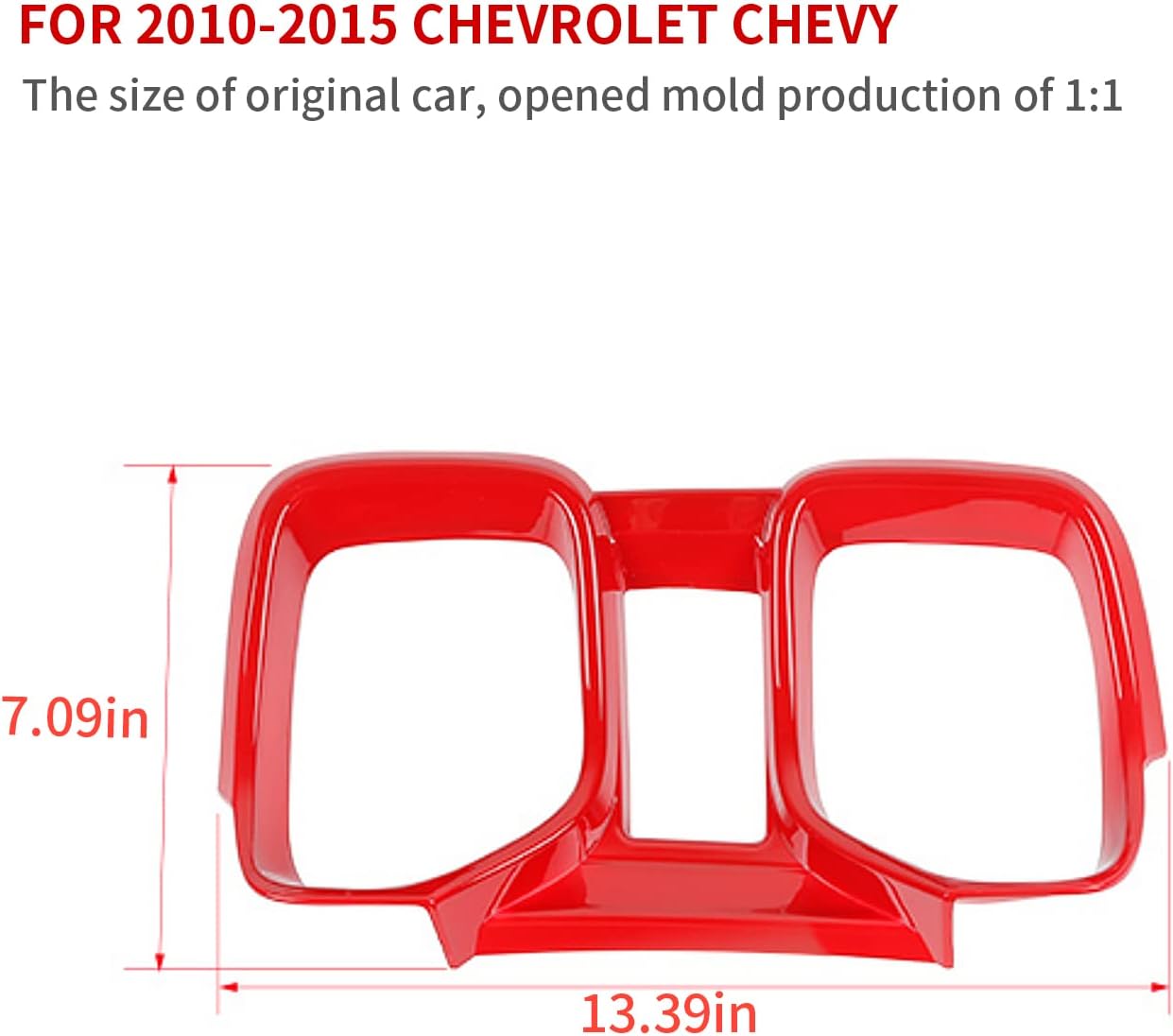 Jimen Compatible with 2010-2015 Chevrolet Camaro Dashboard Cover Dash Board Panel Trim Accessories (Red)