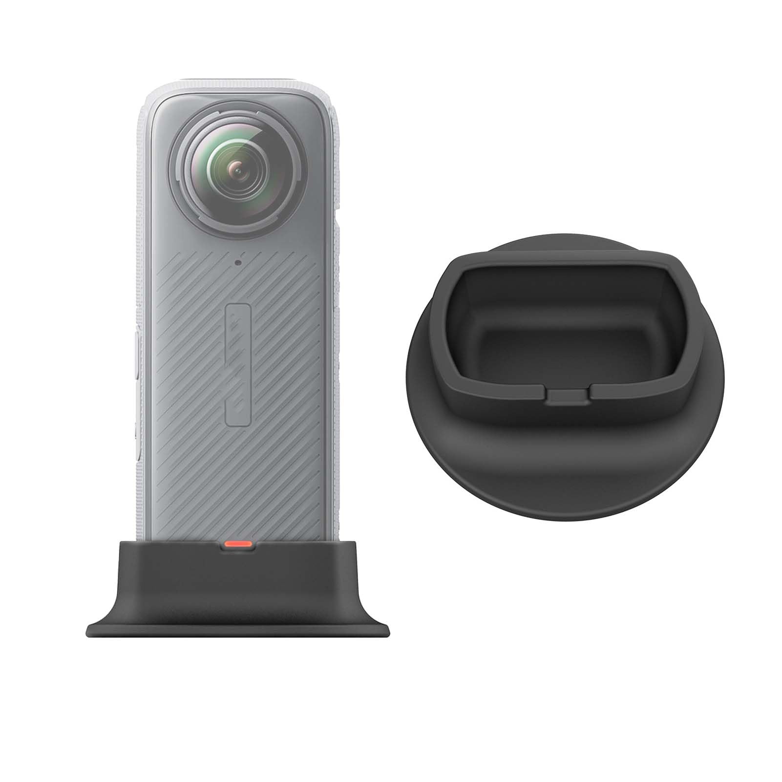 Desktop Camera Mount Stand Base for Insta360 X4,Compact and Lightweight，Silicone Stand Non-Slip for Insta360 X4 Accessories Black