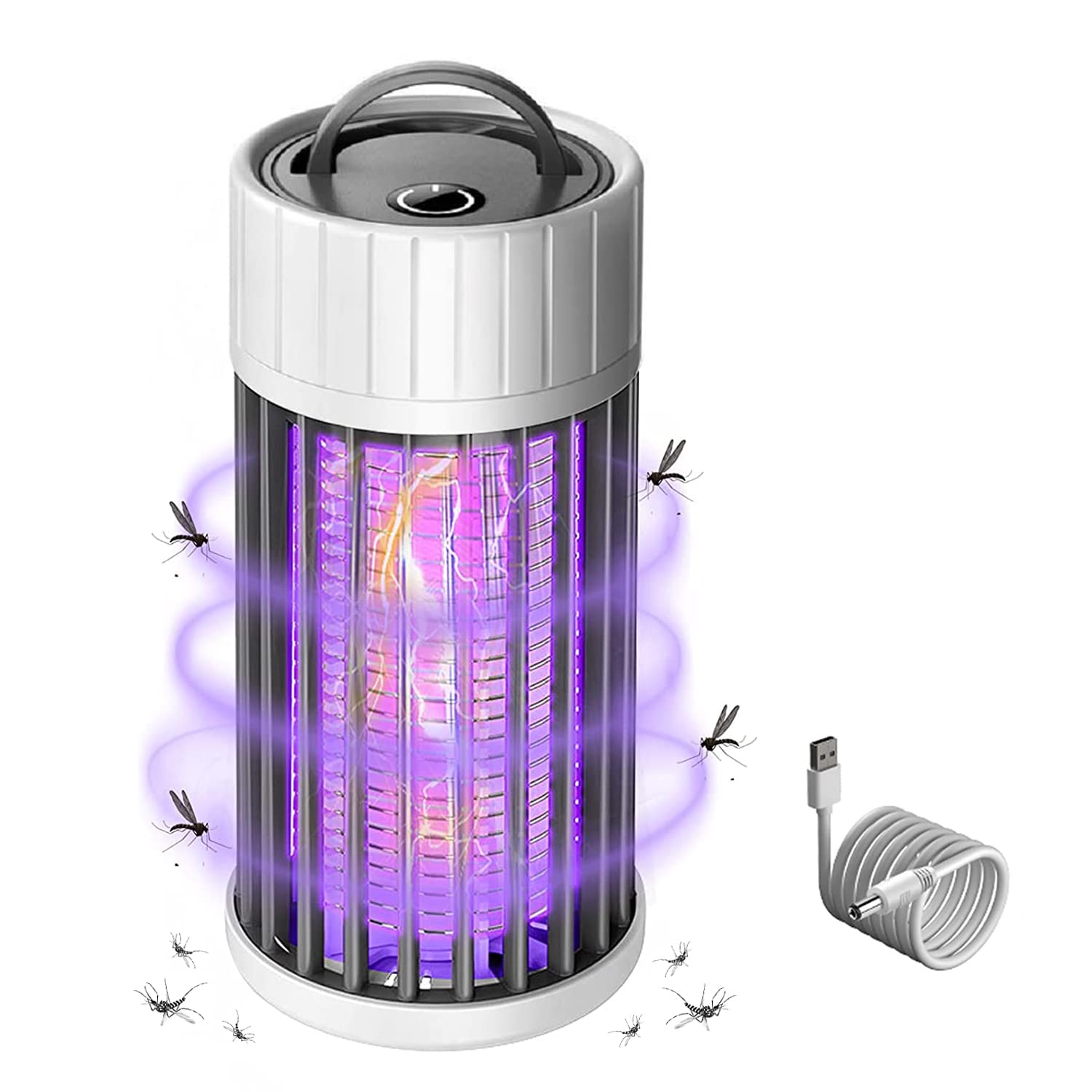 Mosquito Killer Lamp, 2022 Newest Portable USB Electric Mosquito Control, Hanging UV Indoor and Outdoor Bug Zapper, Used to Trap Fly Insect in Bedroom Office Garden Camping