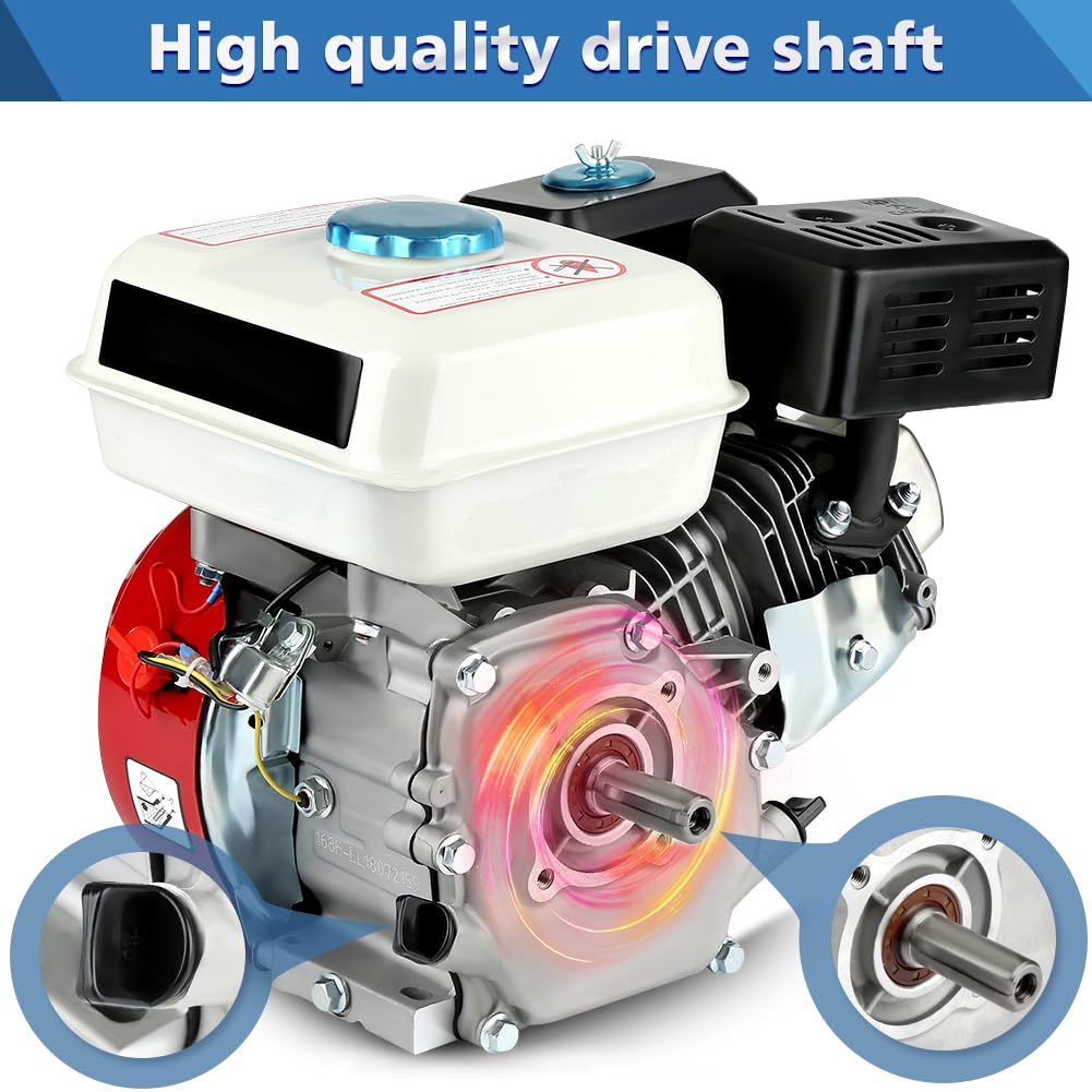 Motor de Gasolina 4 Tiempos OHV Arranque por Cuerda Bajo Consumo Ventilación Optimizada para Generador Herramientas Jardín