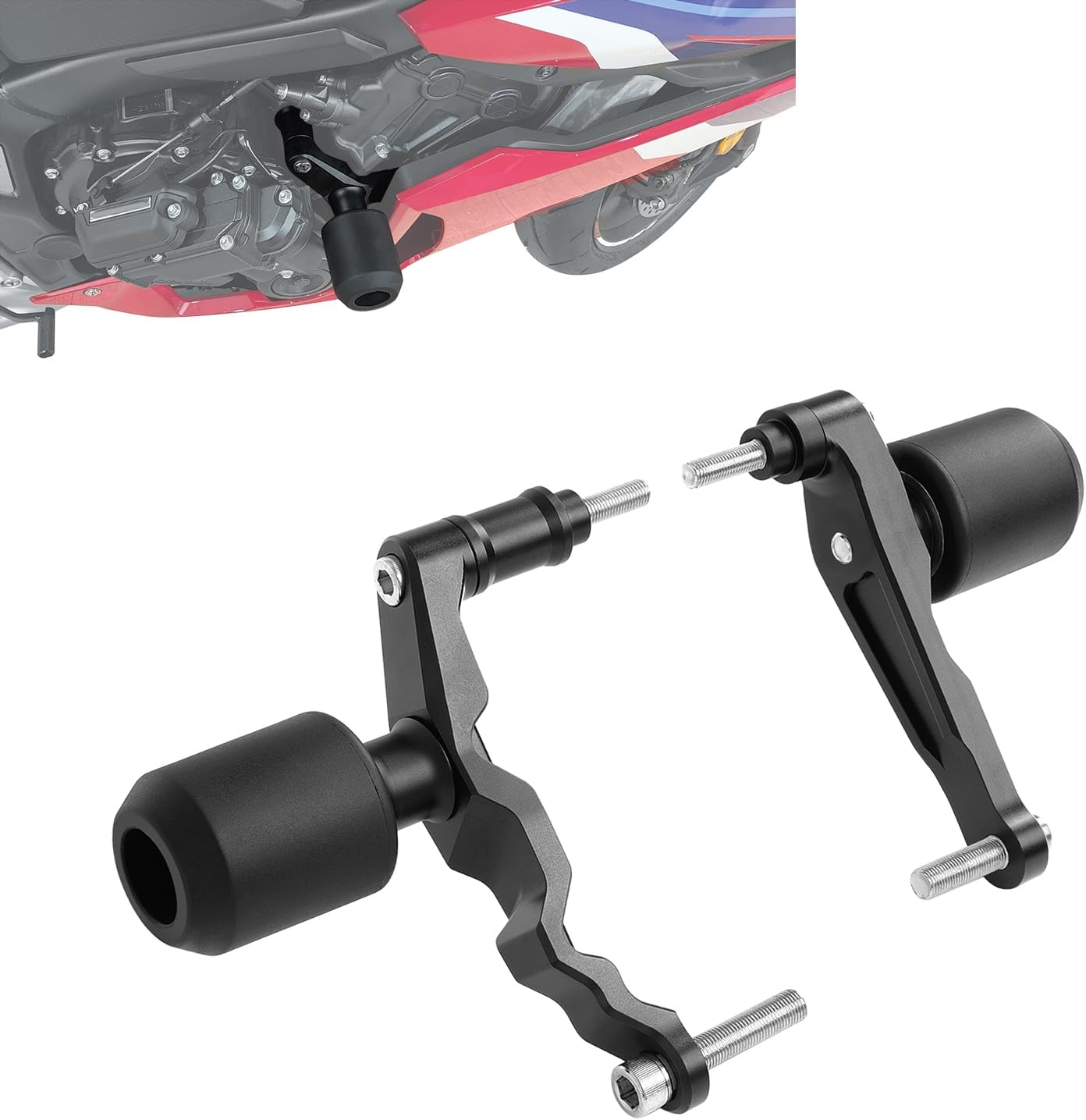 Motorcycle Frame Sliders - Compatible with Honda CB650R CBR650R E-Clutch 2024-2025, Aluminum Motorcycle Sliders Engine Fairing Guard Bar for Motorcycle Protection