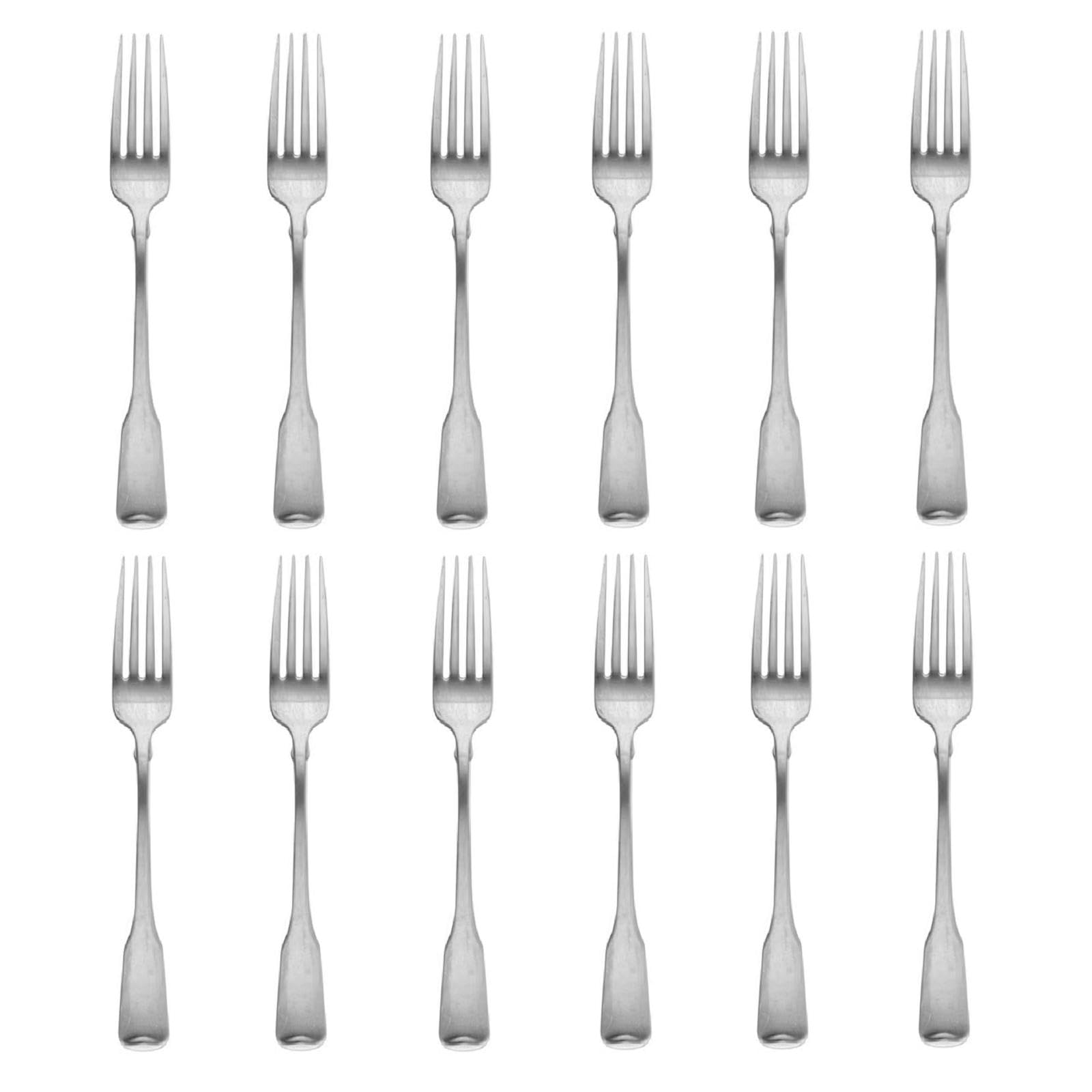 For American Colonial 18/8 Stainless Steel Large Dinner Fork (Set of Twelve)