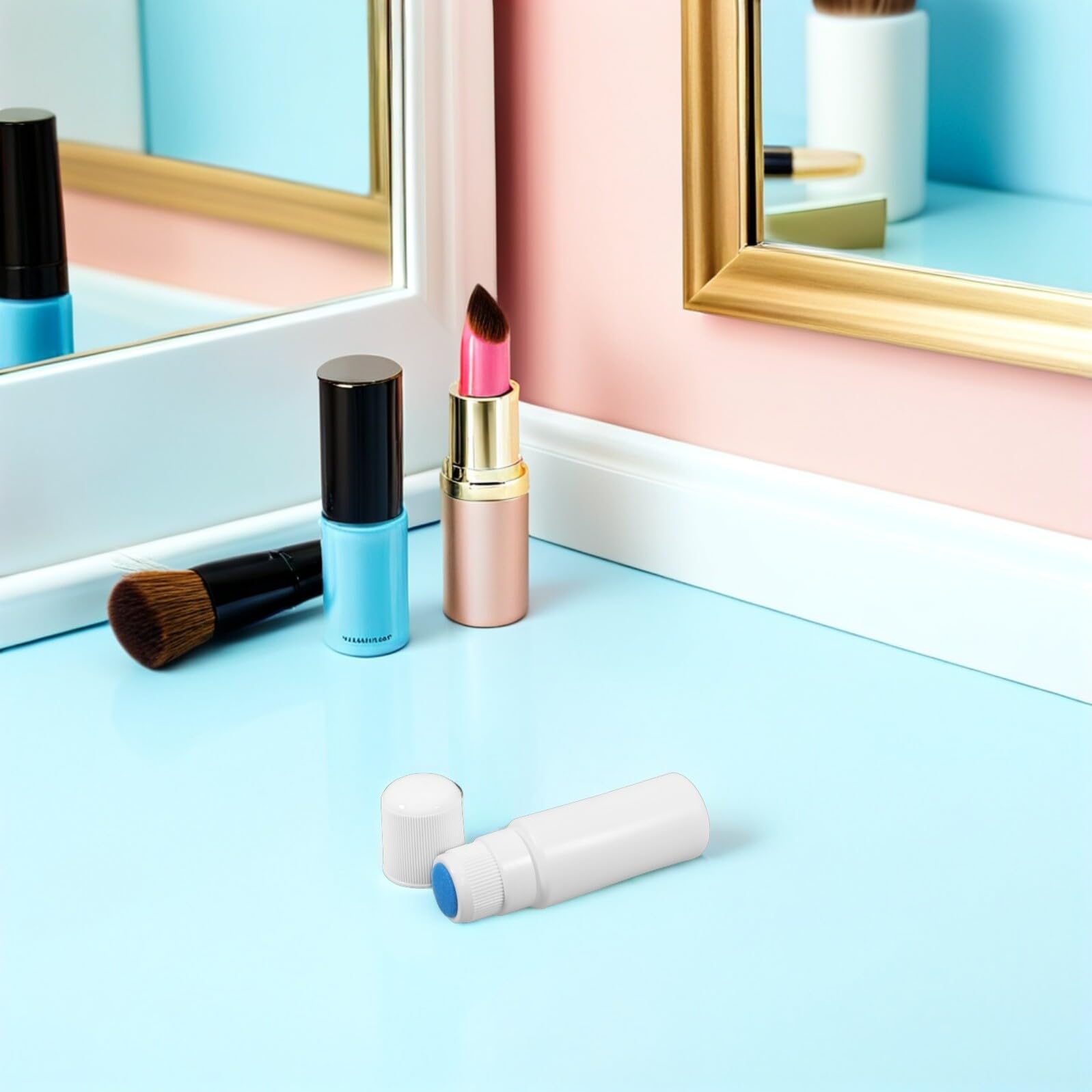 Beaupretty Lot de 8 Flacons Applicateurs Éponge Réutilisables 30ml en Plastique Transparent Blanc, Étanches, pour Soins à Domicile et Déplacements