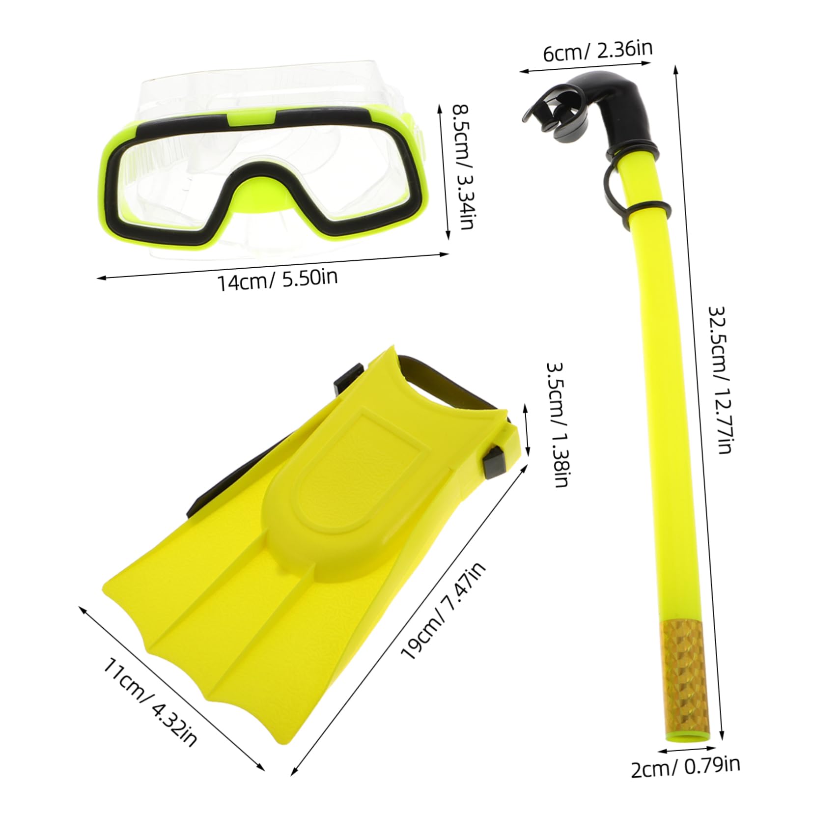 VICASKY Snorkeling Gear for Kids 1 Set Dry Swim Goggles Fins and Floating Flippers for Diving Training