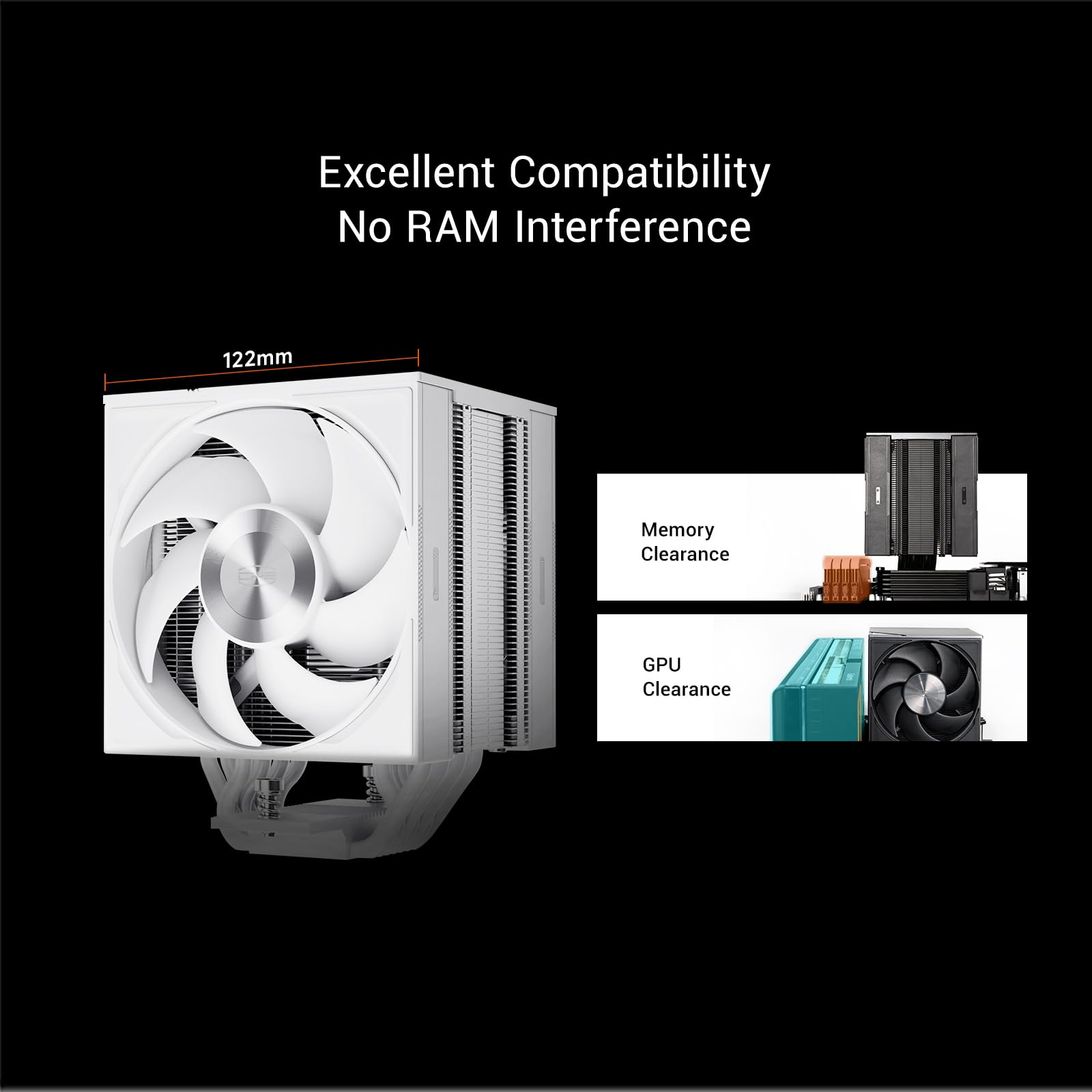 PCCOOLER PCS RZ700D BK Chłodzenie powietrzne CPU z 7 rurkami cieplnymi | Chłodzenie jednostopniowe Magnetyczna górna pokrywa Kompatybilne z Intel LGA 1700/1851/1200/115X AMD AM5/AM4