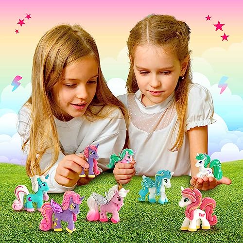 CRAZE Magic PONYS 3er Set | 3X Ponys Figuren, Wunderschöne Ponys Spielzeug zu Sammeln, mit Tattoos & Zubehör