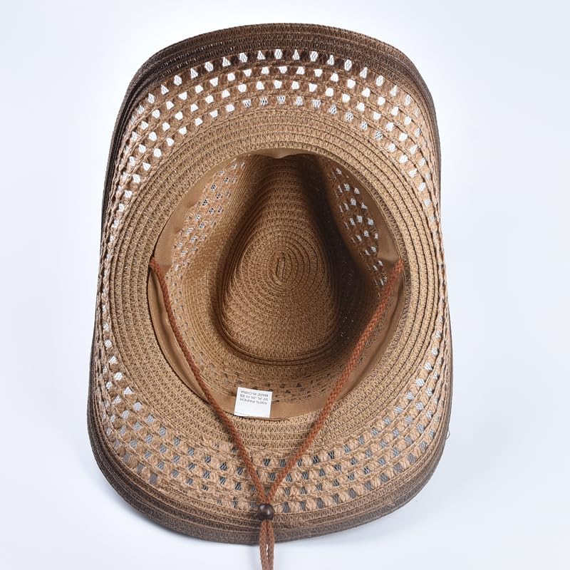 Straw Western Cowboy Hat for Women Men Summer Out Beach Sun Hats