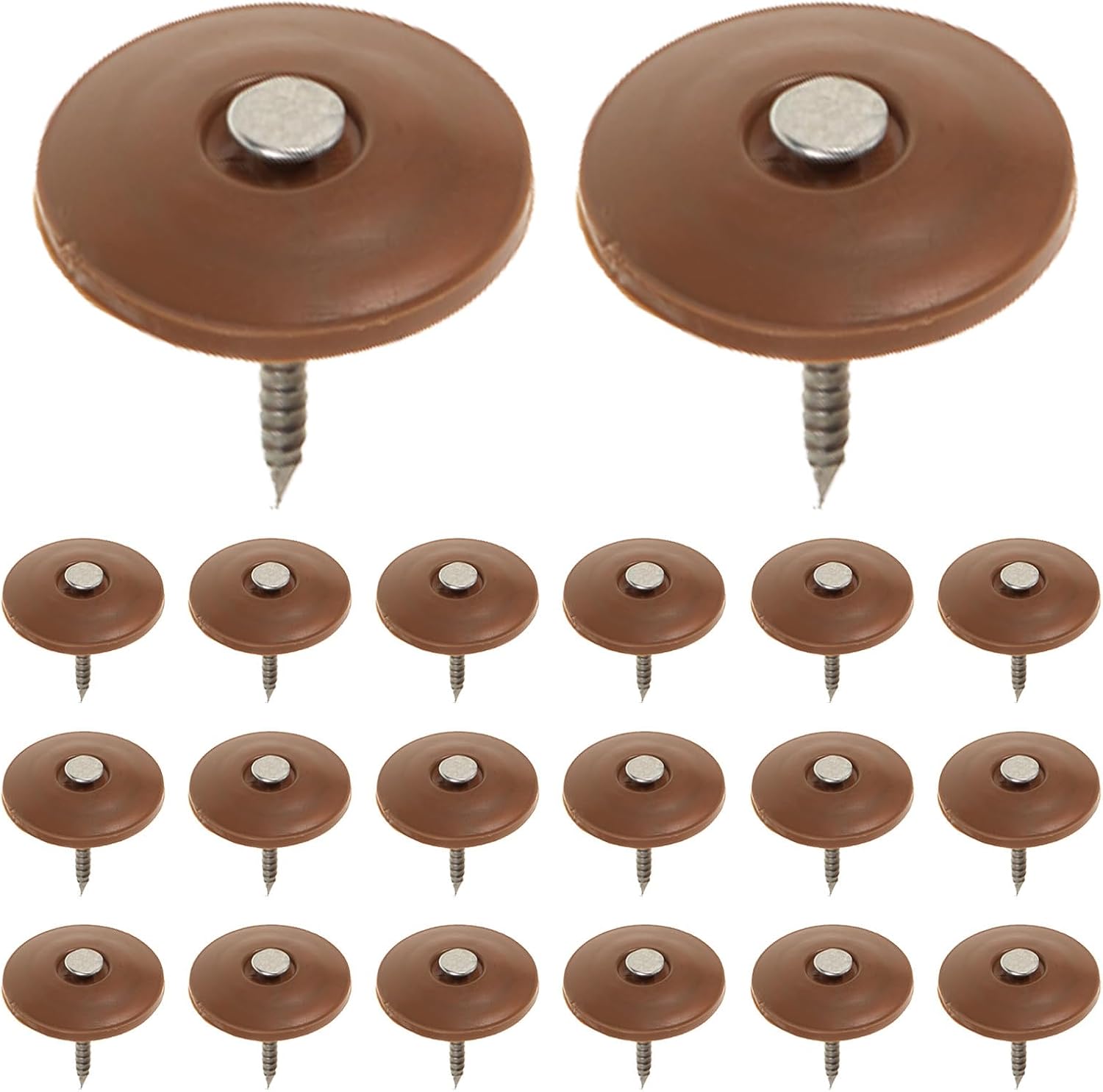 UKCOCO 400pcs Round Plastic Cap Roofing Nails, 25mm/0.98"