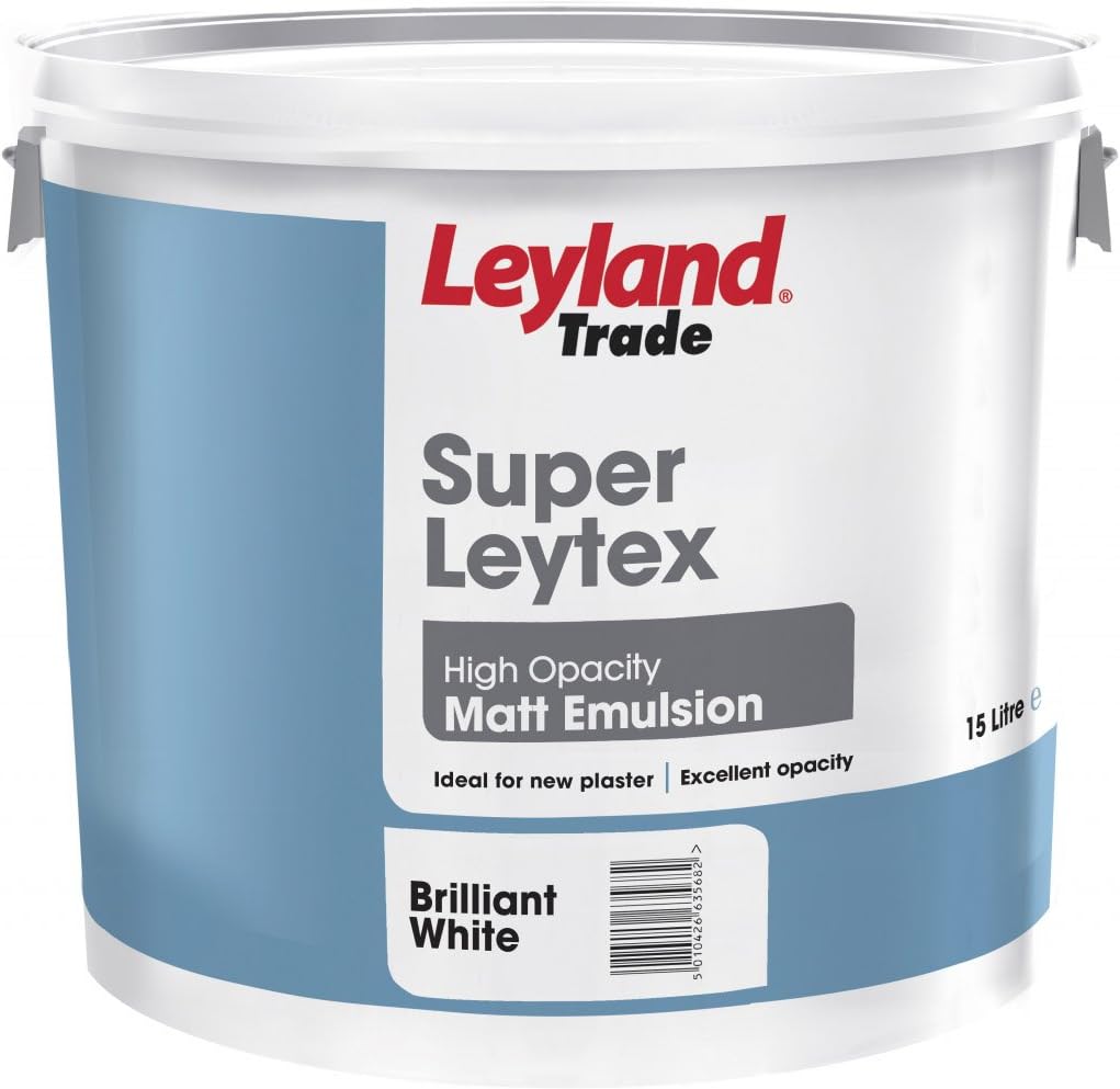 Leyland Super Leytex Matt 15L Brilliant White