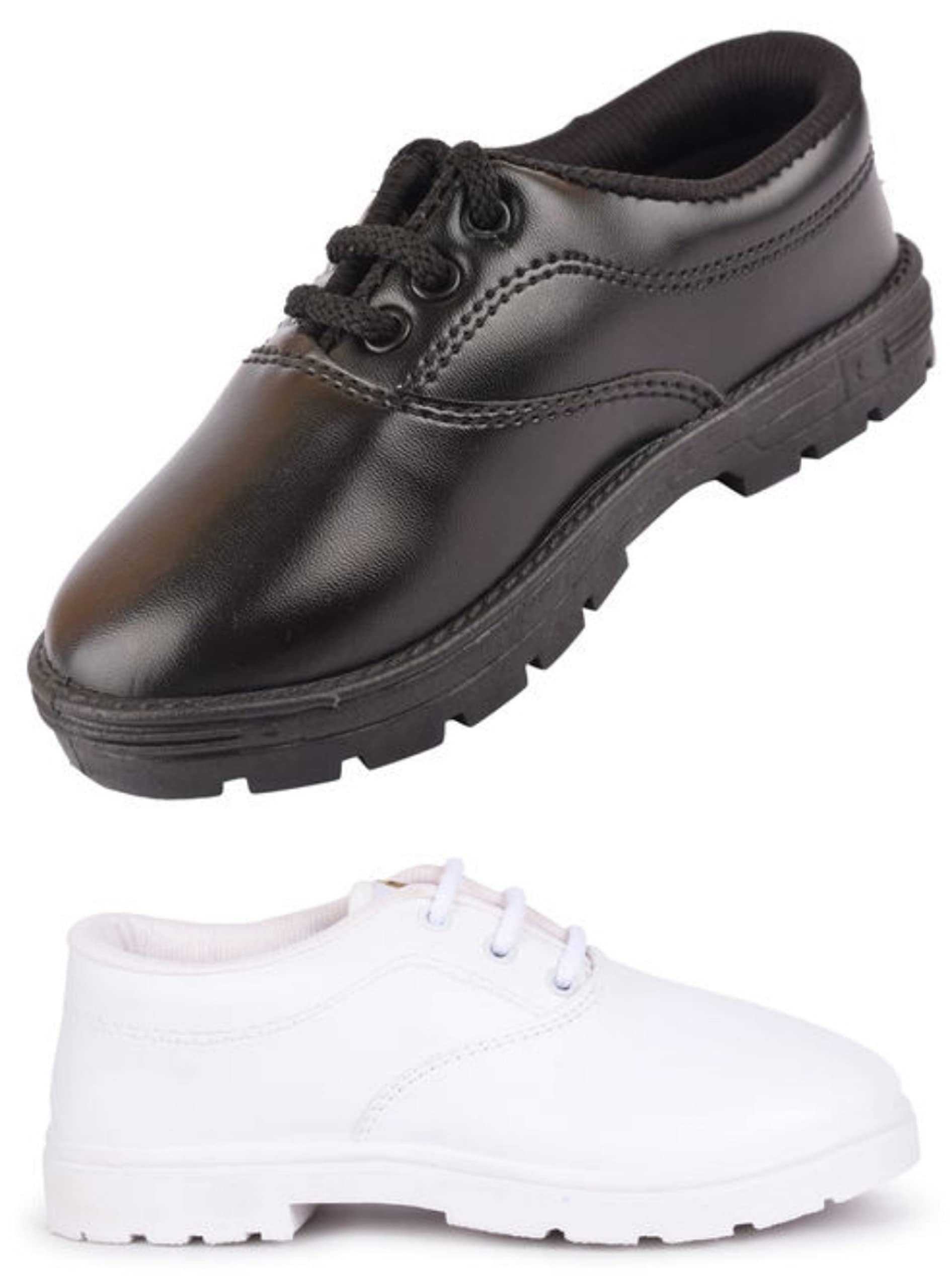 Combo Pack of 2,1 School Shoes Black + 1 School Shoes White for Boys (Numeric_4) (B0CB67V9VC) Amazon Price History, Amazon Price Tracker