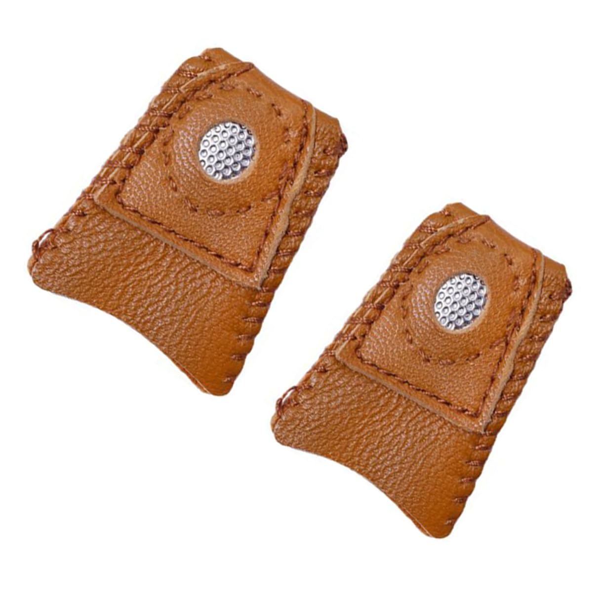 Beatifufu Thumb Thimbles for Hand Sewing Flexible Leather DIY Needlecraft Protection
