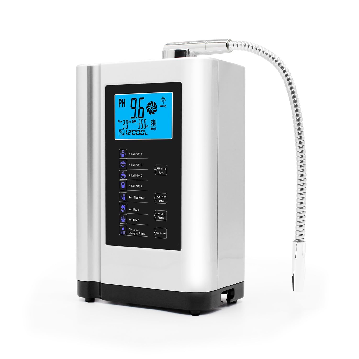 Ionizzatore d'Acqua alcalina con Display LCD White