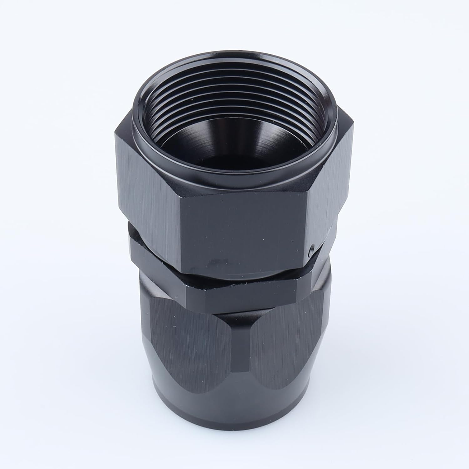 AC PERFORMANCE -20 AN Straight Swivel Hose End Fitting Aluminum Black