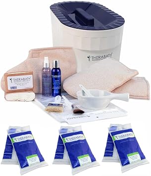 Therabath Professional Paraffin Wax Bath Super Combo Accessory Kit + Hand and Foot Pro ComforKit TB6 by WR Medical - 6lbs Vanilla Cupcake