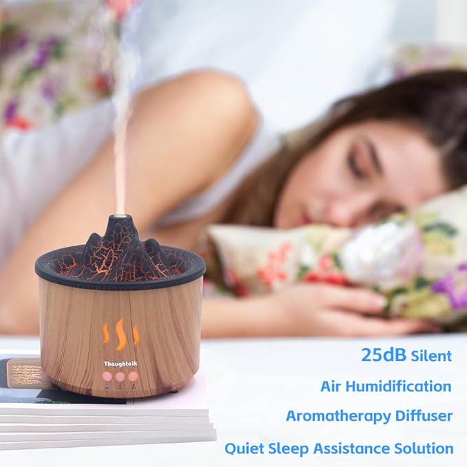 Difusor de Aceites Esenciales y Humidificador Volcano, 400ml, 5 Luces Nocturnas miniatura 3
