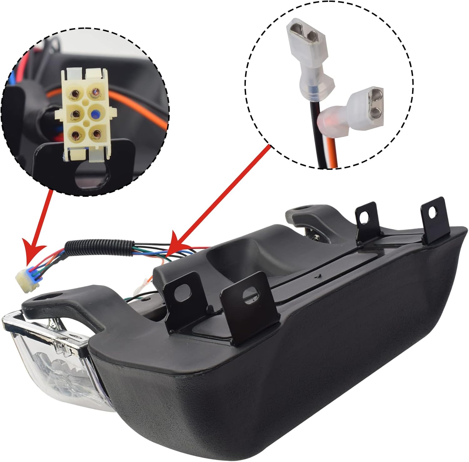 Upgrade Club Car Precedent Golf Cart LED Head Light Kit, Golf Cart Headlight Kit with Bumper for Club Car Precedent Replacement or Upgrade for 2004-UP Golf Carts