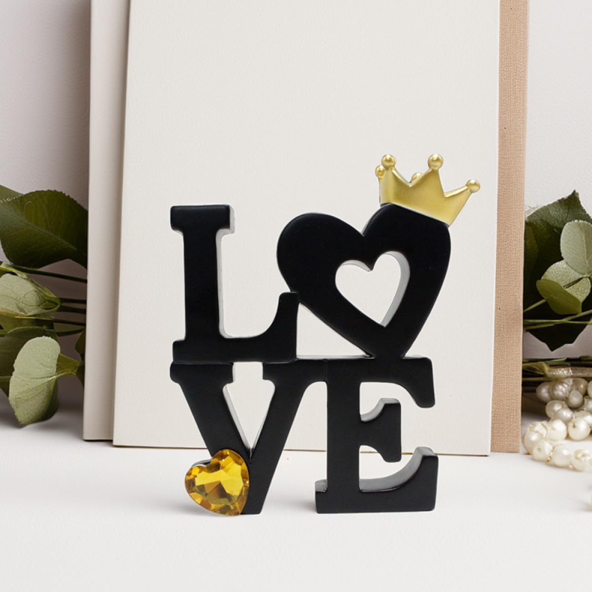 CALLARON Letras Decorativas de Madera Love para Decoración Rústica en Mesas de Cocina y Salón, Adorno Independiente para Eventos y Hogar