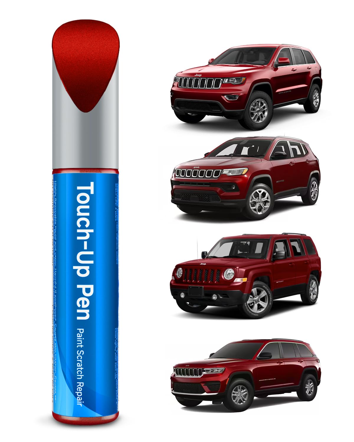 Touch Up Paint Compatible with Jeep Exact Match Touch Up Paint Car Scratch Repair (Deep Cherry Red Crystal Pearl(PRP/JRP) Compatible with Cherokee/Compass/Grand-Cherokee/Patriot)