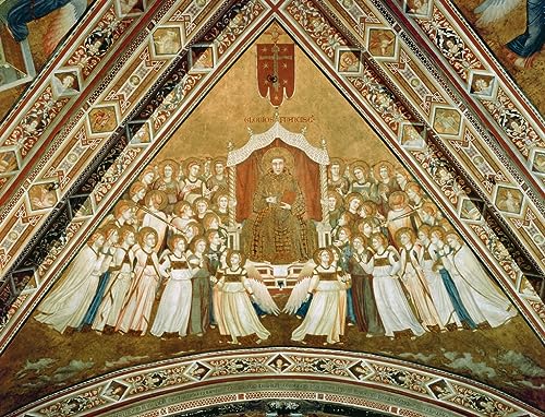 Toile Murale Abstraite Allégorie de Saint Giotto Di Bondone Peinture Premium pour Grand Salon