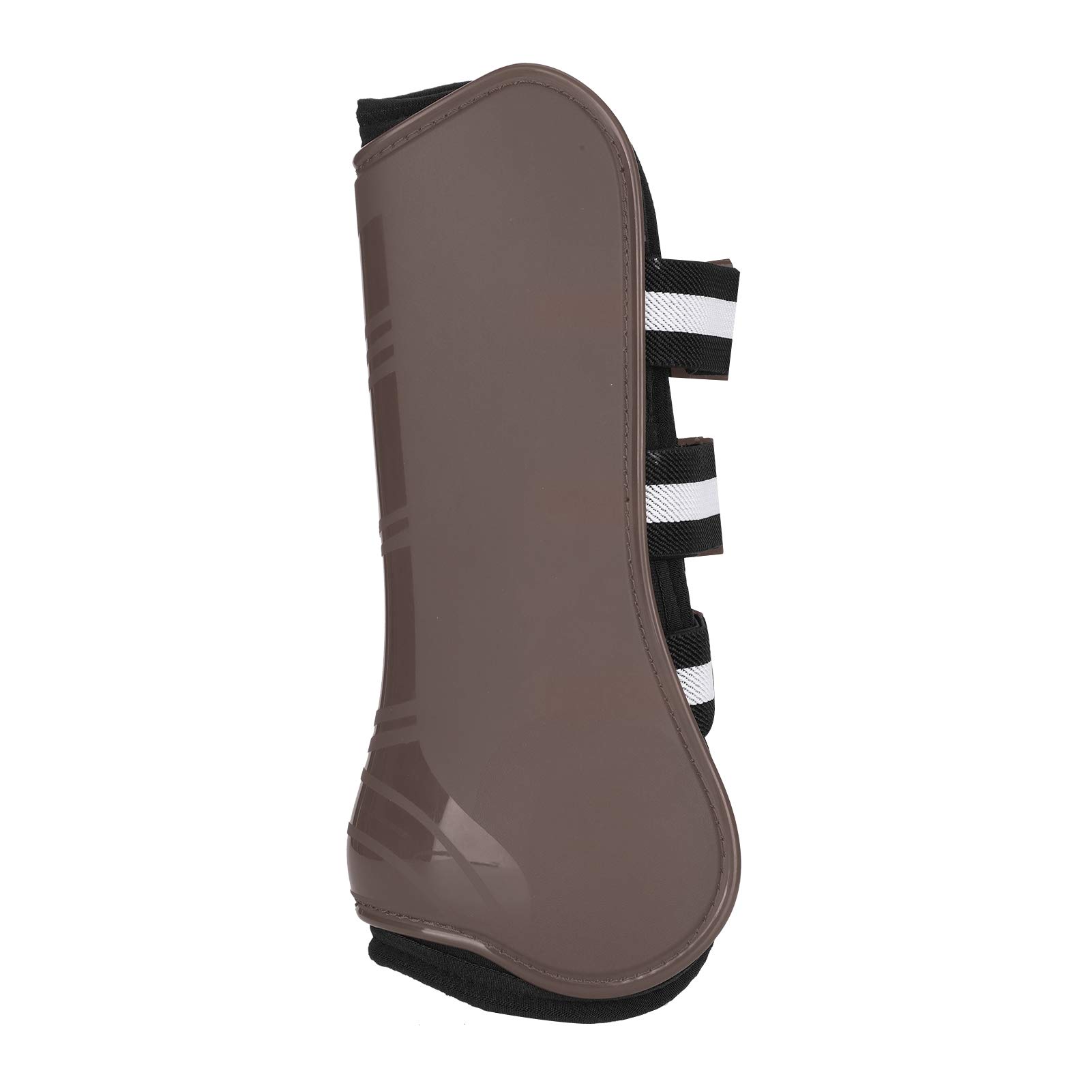 Gambale per Cavallo Protettore Comfort Ispessito per in Qualsiasi Condizione Atmosferica PU Marrone 4 unità (Medio)