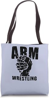 Arm Wrestling Armwrestling Gym Workout Muscle Building Sport Tote Bag