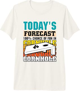 Today's Forecast 100% Chance of Fun in Cornhole Premium Tri-Blend T-Shirt