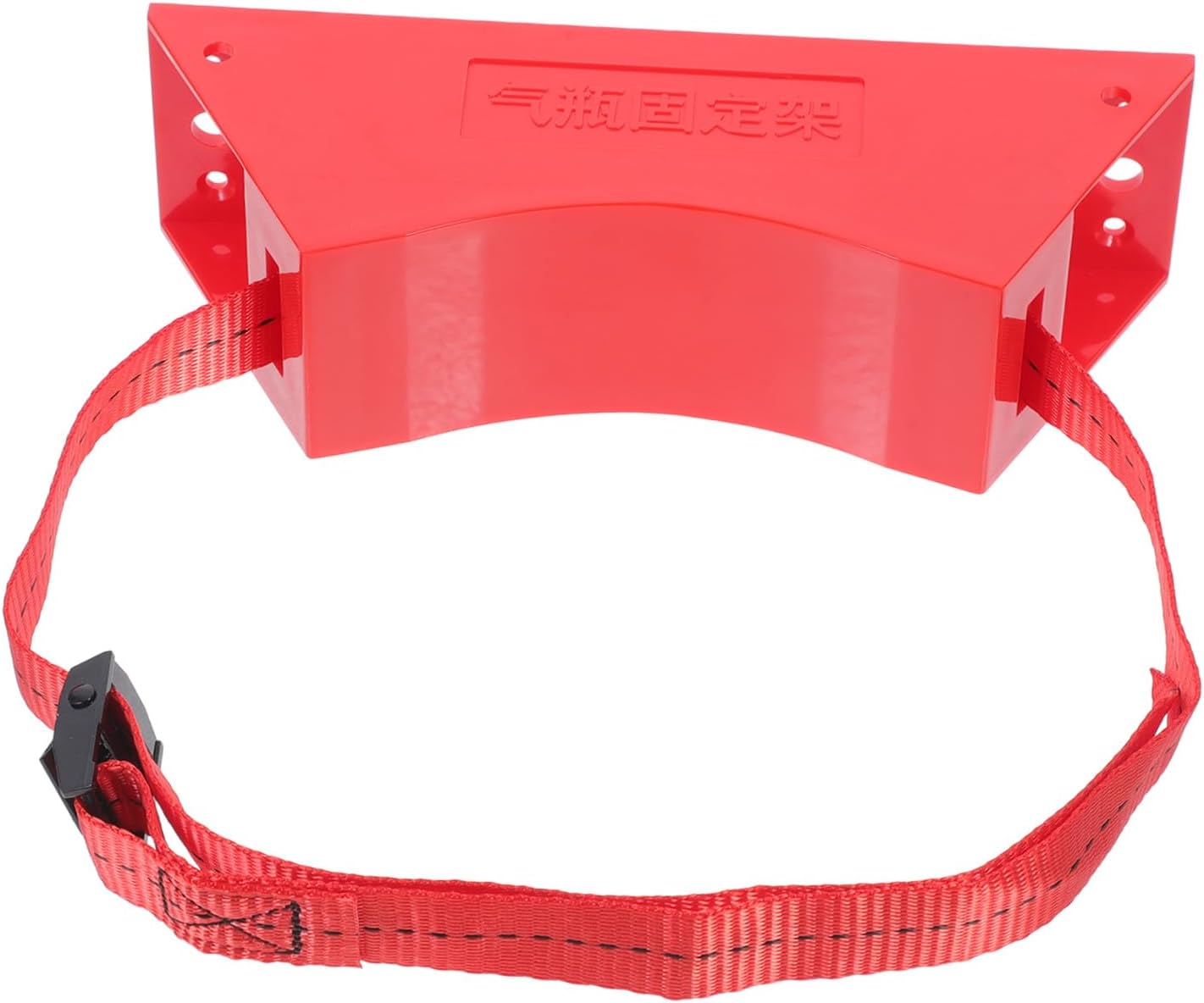 40L Gas Cylinder Wall Bracket Heavy-Duty Plastic Holder with High-Strength Strap for Propane and Welding Gas Bottles Red