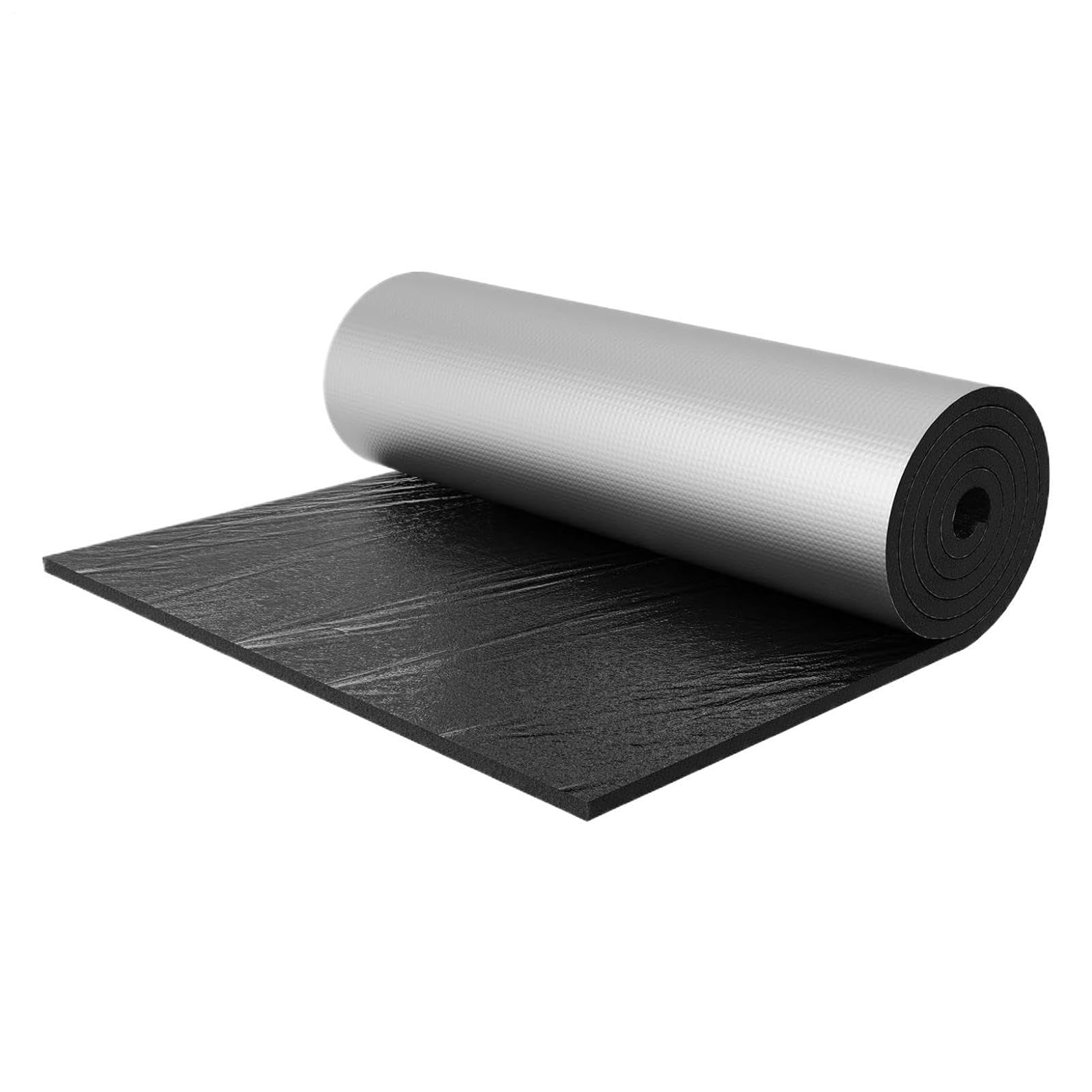Rollo de aislamiento de aluminio de 5 m x 60 cm, paneles reflectores de radiador para suelo, techo, techo, aislamiento de pared, rollo de aislamiento de lámina reflectante, calor y barrera que ahorra