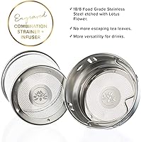 Vista 4 de Sacred Lotus Love Double-Walled Glass Tea Tumbler with Infuser and Strainer 15oz - Perfect for Loose Leaf Tea, Cold or Hot Water Bottle, Fruit