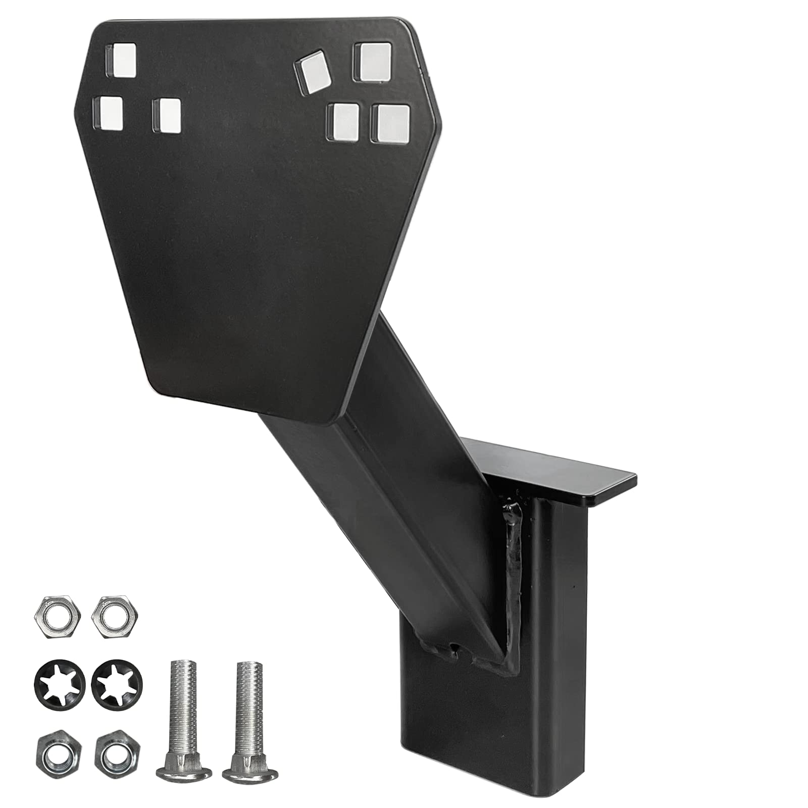 Photo 1 of Lusheer Stake Pocket Spare Tire Carrier,Spare Tire Mount Bracket for Trailer,Fits Most 4 & 5 & 6 & 8 Lugs Wheels on 4", 4.5'', 4.75'', 5", 5.5",6" or 6.5" Bolt Patterns,Heavy Duty Powder Coat 1 Pack