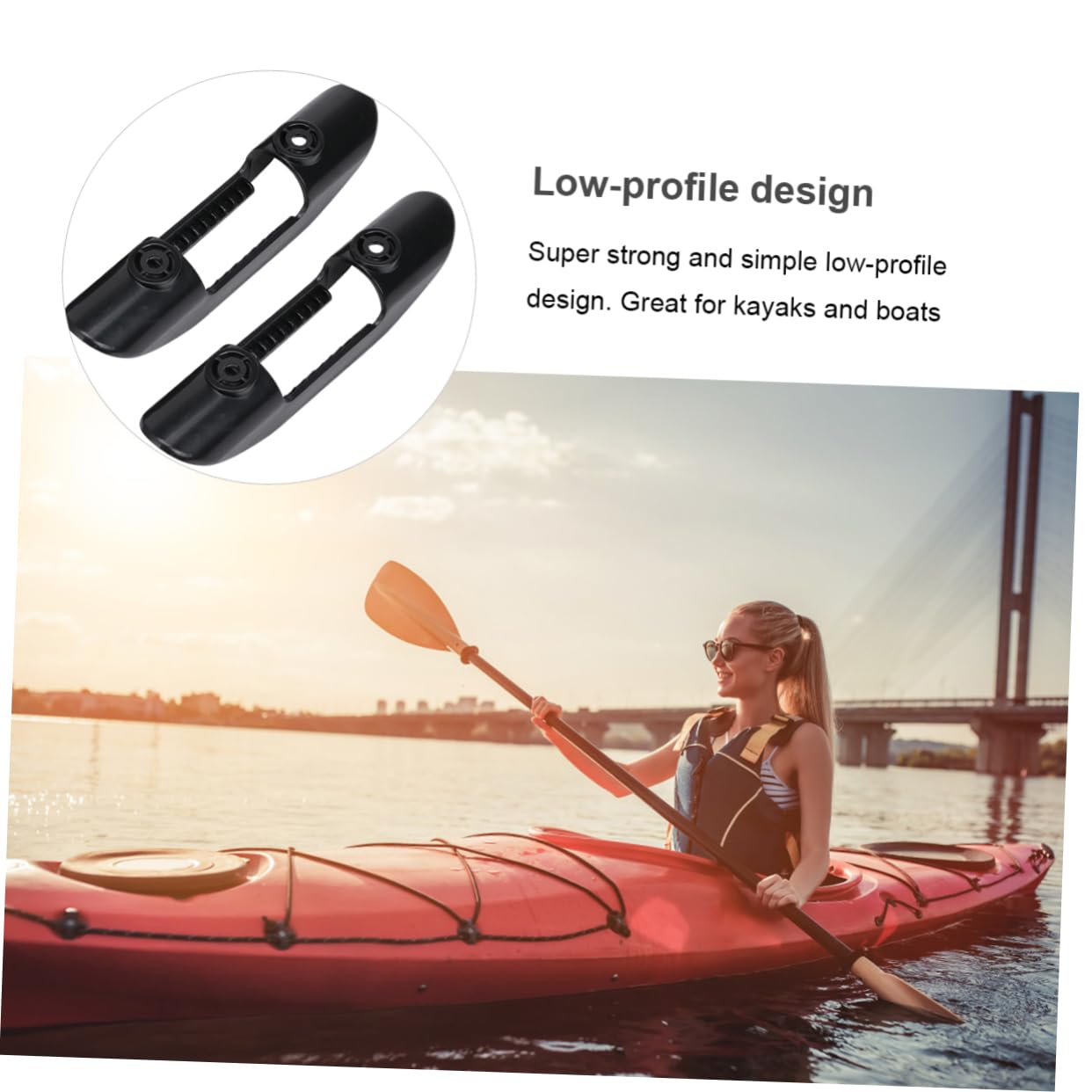 OSOLADY Kayak Paddle Holder Paddle Clips for Canoe Quick Mounting Hooks for Paddle Supplies Fit Kayaks