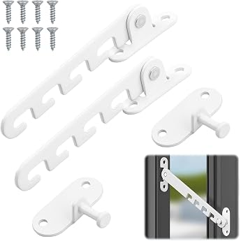 Pack of 2 Tilting Window Protectors for Cats Window Tilt Regulator Tilting Window Lock Window Lock for Tilting Window for Adjusting the Window Opening Suitable for Any Window 105 mm