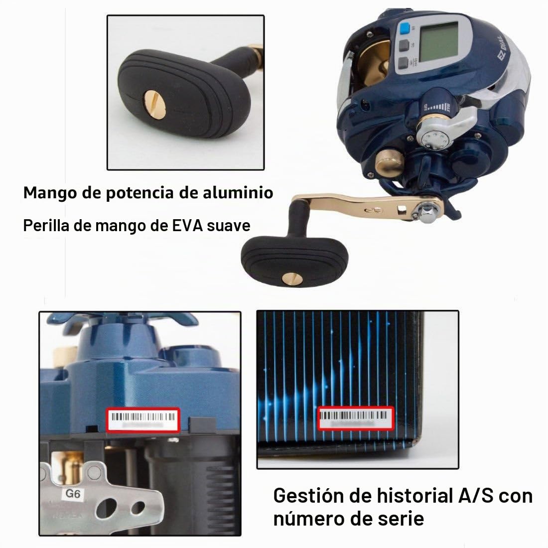 Banax Kaigen 7000CP Carrete eléctrico Big Game Jigging Carretes de Pesca EZ Dial -Versión Coreana-