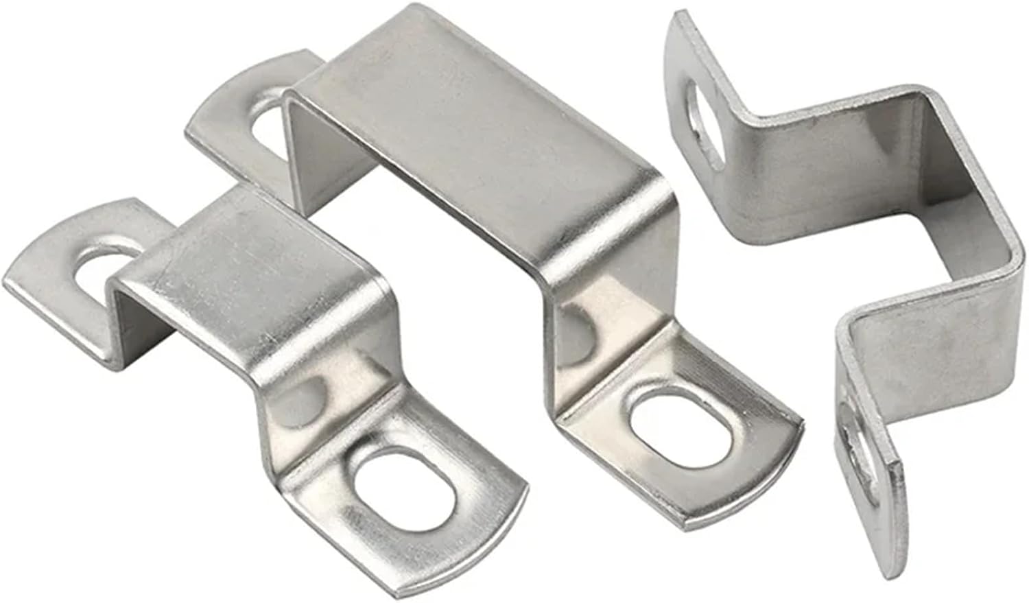 304 Stainless Steel Thickened Square Rectangular Ohm Tube Card U/M-type Horseback Saddle Clip 1Pcs(50 x 25 (2Pcs))