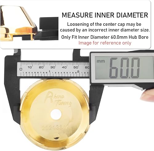 Miniatura 10 de Rtrhinotuning Tapones centrales de rueda de 2.76 pulgadas, 2.76 pulgadas, C123201B A379-0000SP, tapas de llanta compatibles con ruedas RPF1 de 17 y