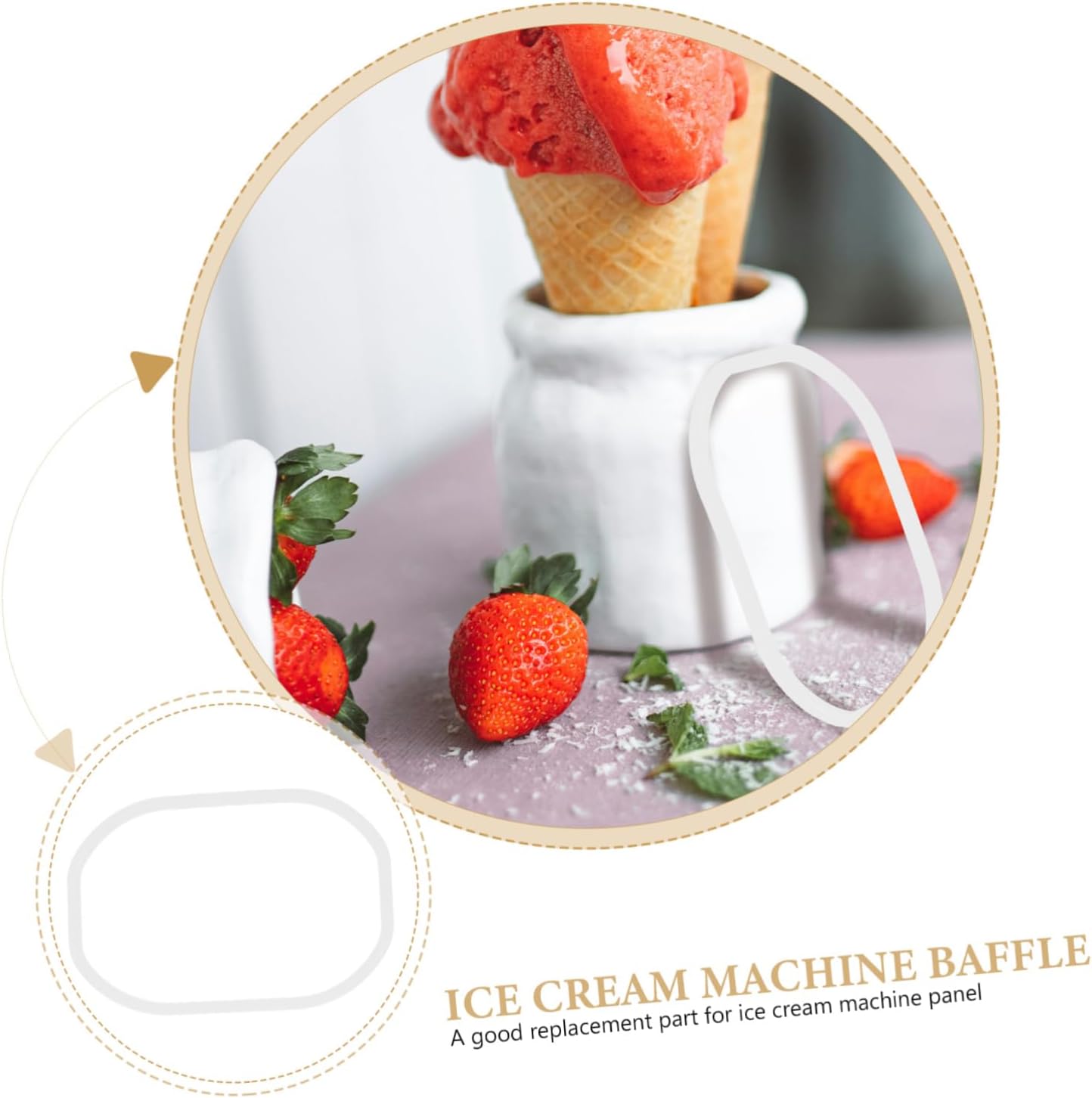 Silicone Sealing Ring White Ice Cream Machine Panel Replacement Part