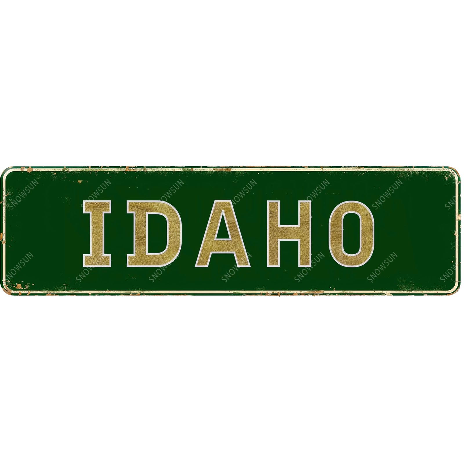 Idaho Street Sign Vintage Tin Signs Art Plaque for Home Office Bar Garden Cafe Yard Garage 4x16 Inch